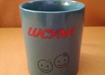 Kubek,garnuszek ceramiczny imienny "LUCYNA".