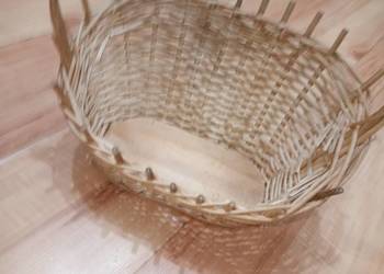 koszyk koszyczek wiklinowy 32x21x19 (41) cm w kolorze jasno szarym