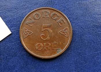 Stare monety 5 ore 1954 Norwegia