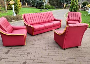 komplet wypoczynkowy 3 1 1 1 skóra 100 %