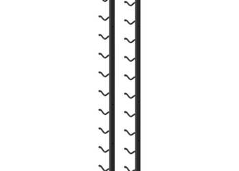 vidaXL Ścienny stojak na 12 butelek wina, czarny(SKU:282466)