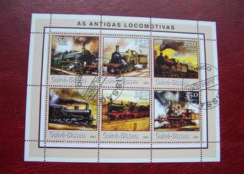 Gwinea Bissau 2001 CTO Transport Pociągi Stare Lokomotywy #2
