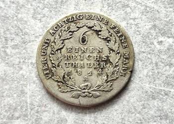61) NIEMCY srebro - 1/6 Talara - 1814 r. - A