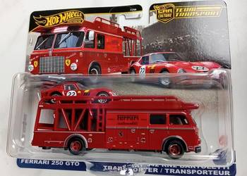 Hot Wheels Ferrari GTO Fiat 642 Team Transport, zestaw Premium nowy