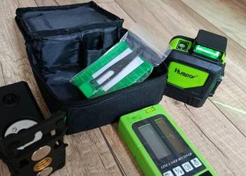 Poziomica laserowa, Niwelator 360  huepar + detektor 50m.
