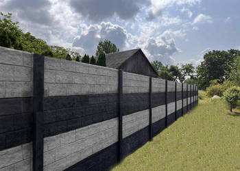 Ogrodzenia Betonowe Nowość Grafitowe Nowoczesny styl
