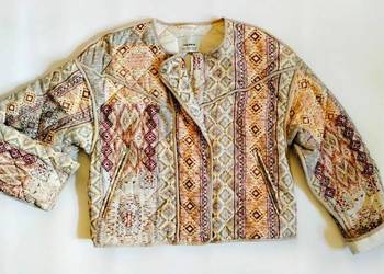 Pull&Bear kurtka pikowana boho/etno lekko ocieplana r. L