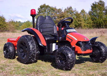 Autko na akumulator TRAKTOR TRUCK Z PRZYCZEPĄ I KOGUTEM auto traktorek