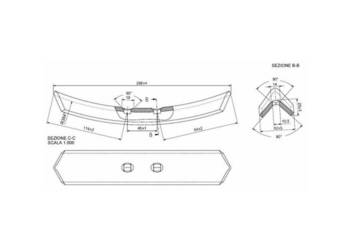 Redlica zęba sprężystego odwracalna 60x260x6 CP1947
