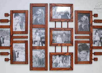 Galeria Multirama z drewna Ramka na zdjęcia 15X21CM FOTOGRAFIA Prezent