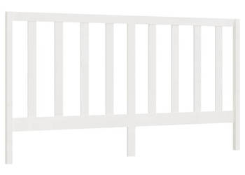 Wezgłowie łóżka białe 206x4x100 cm lite drewno sosnowe WM-817711