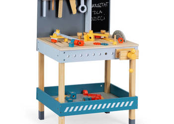 Zabawkowy drewniany warsztat z narzędziami - 47 el. ECOTOYS