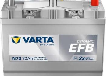 Akumulator Varta 12V 72Ah 760A N72