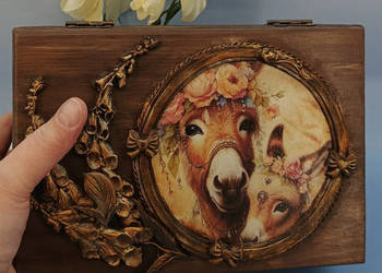 szkatułka na drobiazgi, skrzynka na zdjęcia ,prezent dla dziecka