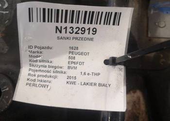 SANKI PRZEDNIE 7CAA56 5262522 PEUGEOT 508 I LIFT