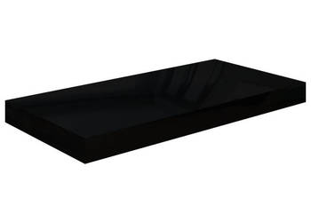 Półki ścienne 4 szt. wysoki połysk czarne 50x23x38 cm MDF WM-323768