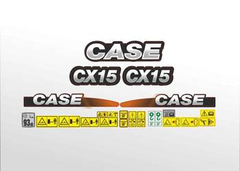 Naklejki Case cx 15 MOCNE Z LAMINATEM OCHRONNYM UV