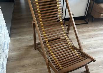 Leżak składany drewniany