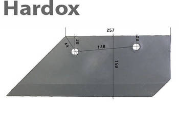 Lemiesz 300hektarów HARDOX 84078/L części do pługa OVERUM