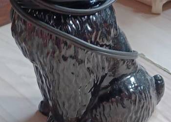 ceramiczny Pudel był lampką -vintage 20 wysoki-nie sprawny