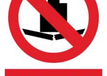 Naklejka BHP Zakaz umieszczania ciężkich przedmiotów GA012