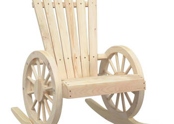 Ogrodowy fotel bujany Adirondack lite drewno jodłowe WM-365093