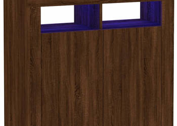 Szafka z oświetleniem LED brązowy dąb 80x35x75 cm WM-815731