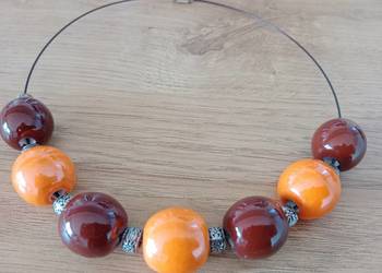 Naszyjnik kule ceramiczne