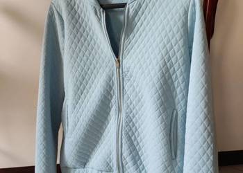 pikowana bejsbolówka bluza kurtka bomberka baby blue zasuwana kieszenie