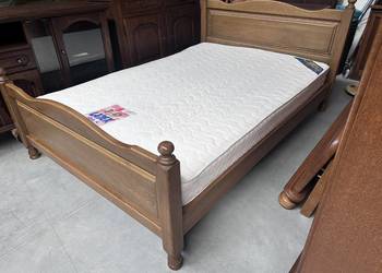 Masywne łóżko 140cm +stelaż+ materac