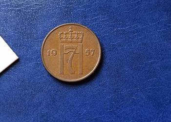 Stare monety 5 ore 1957 Norwegia