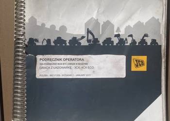 Podręcznik operatora / instrukcja koparko-ładowarka JCB 3CX 4CX ECO