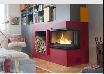 Wkład Kominkowy UNIFLAM 700 PLUS ECO z Prawą Boczną Szybą i Szybrem – Ref.