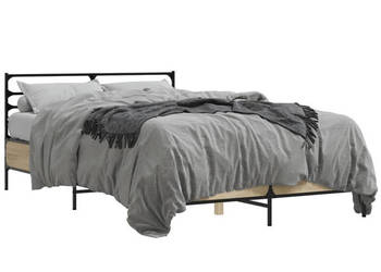 Rama łóżka dąb sonoma materiał drewnopochodny 120x200 cm WM-3280038