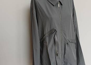 Szara lekka kurtka męska z zamkiem i kieszeniami BoohooMAN | 2XL