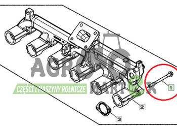 R519486 ŚRUBA KOLEKTORA WYDECHOWEGO JD