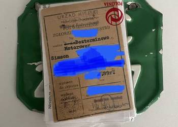 Rama dokumenty papiery Simson s51 1989r