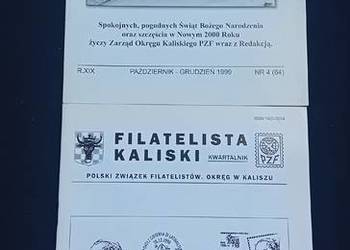 Kwartalnik Filatelista Kaliski, numery 2 (62) i 4 (64) / 1999 r. + dodatek