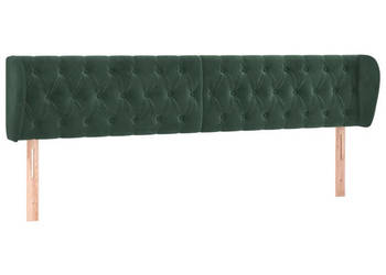 Zagłówek uszak ciemnozielony 183x23x78/88 cm aksamitny WM-3117543