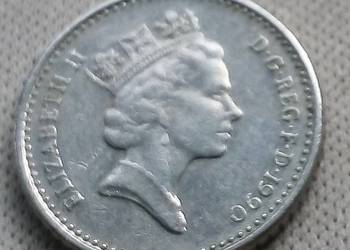 WIELKA BRYTANIA-FIVE PENCE-1990 r (3)