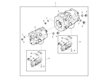 John Deere 9470RX - Sterownik pompy/zaworu RE576761 (Układ hydrauliczny)