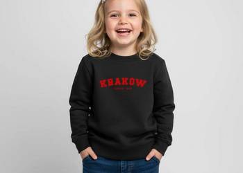 Ekologiczna dziecięca bluza premium z okrągłym dekoltem KRAKÓW Since 1257