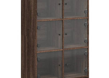 Szafka z drzwiczkami brązowy dąb 68x37x109 cm WM-3295856