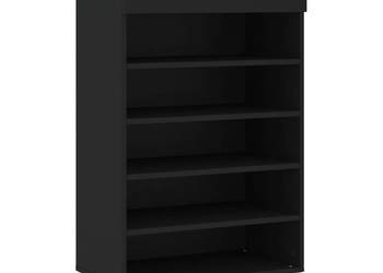 Szafka na buty czarna 60x35x105 cm materiał drewnopochodny WM-829581