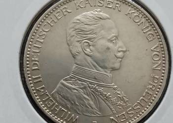 3 Marki Prusy Wilhelm II 1914 r. men. A - Śliczny