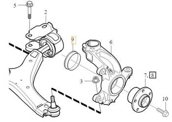 VOLVO XC60 V60 S60 S80 XC70 pierscien piasty kola przod OE