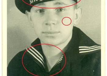 Stare zdjęcie pocztówka żołnierz Kriegsmarine Agfa