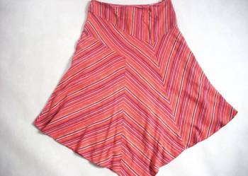 TU Lniana spódnica Paski Len j Nowa 40 42 TU Lniana spódnica Paski Len j Nowa 40 42