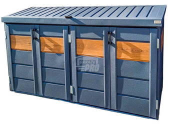 Zabudowa koszy na śmieci wiata obudowa 235x65x110 cm 4x120L GP515