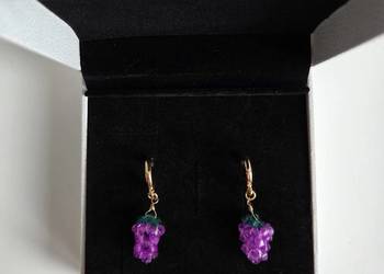 Kolczyki wiszące winogrona owoce